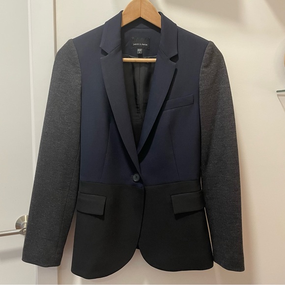 Judith & Charles colour-blocked blazer - Picture 1 of 5